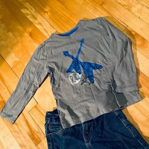Long sleeve t-shirt rocking guitar kid size 4T